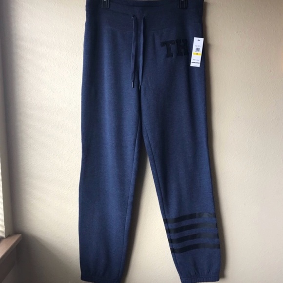 tommy hilfiger navy track pants